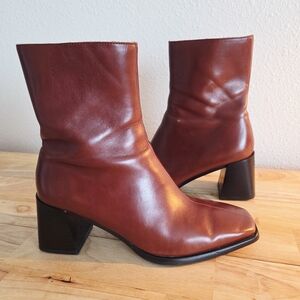 Jeffrey Campbell Sherpal bootie brown leather Size 7.5 Leather